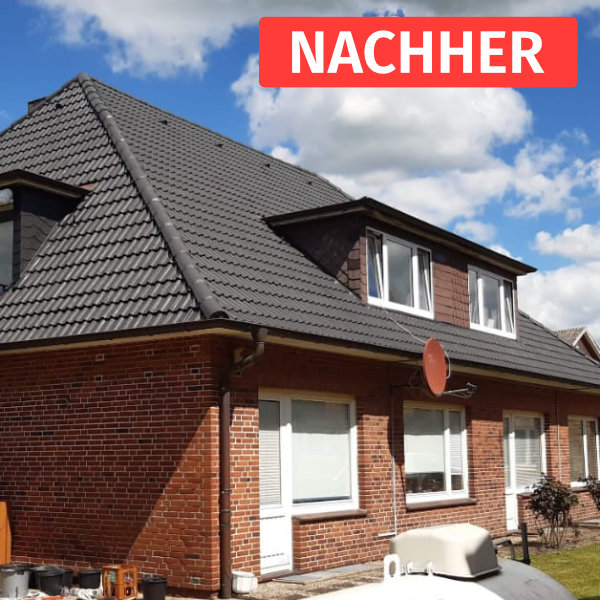 Dach nach der Dachbeschichtung Riesa